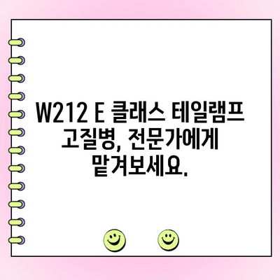 W212 E 클래스 테일램프 수리| 미등 수리고질 병 해결 솔루션 | E 클래스, 테일램프, 미등, 수리, 고장, 해결