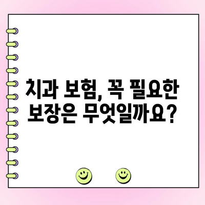 내 치과 보험, 보장 범위와 혜택은 얼마나 될까요? | 치과 보험료, 보장 금액 확인 방법, 보험 비교