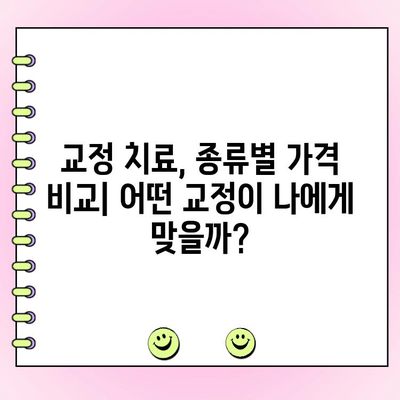 고르지 않은 치아 교정, 비용 얼마나 들까요? | 교정 치료 비용, 종류별 가격 비교, 부분 교정 비용