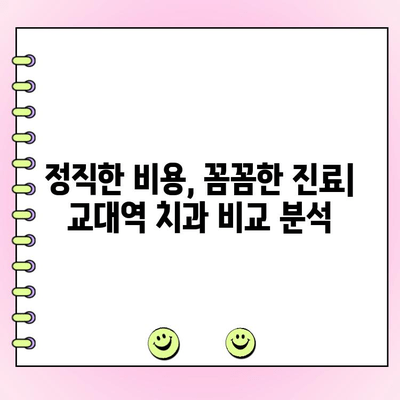 교대역 치과 찾기| 정직한 비용과 착실한 치료 | 추천, 비교, 후기