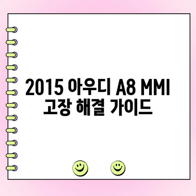 2015 아우디 A8 MMI 고장 해결 가이드 | 수리 방법, 주요 증상, 비용 정보