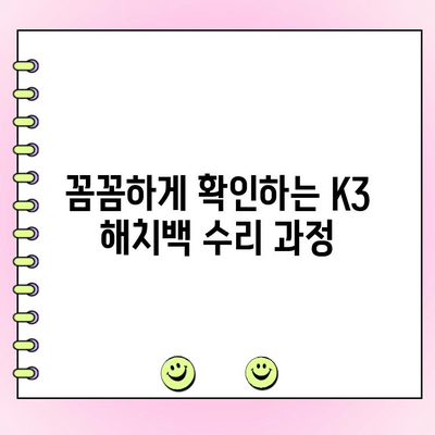 K3 해치백 차량 보험 처리 수리 가이드| 단계별 완벽 가이드 | 자동차 보험, 수리 과정, 보험 처리