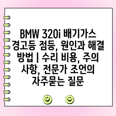 BMW 320i 배기가스 경고등 점등, 원인과 해결 방법 | 수리 비용, 주의 사항, 전문가 조언