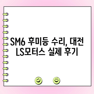 SM6 후미등 수리 경험 공유| 대전 LS모터스에서 직접 해결한 후기 | SM6, 후미등, 수리, 대전, LS모터스, 자동차 정비