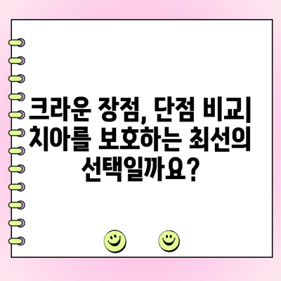 치과 크라운 비용 & 장단점 비교| 나에게 맞는 선택은? | 치과, 크라운, 종류, 가격, 장점, 단점