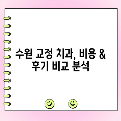 수원 교정 전문치과 비용 & 후기 비교| 나에게 맞는 치과 찾기 | 교정 치료, 비용, 후기, 추천
