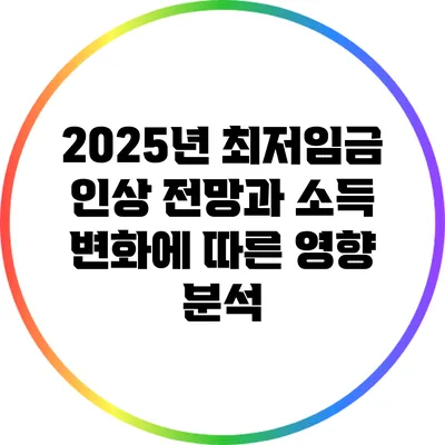 2025년 최저임금 인상 전망과 소득 변화에 따른 영향 분석