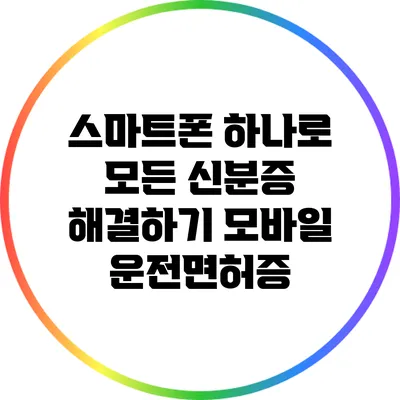 스마트폰 하나로 모든 신분증 해결하기: 모바일 운전면허증