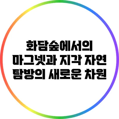 화담숲에서의 마그넷과 지각: 자연 탐방의 새로운 차원