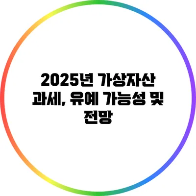 2025년 가상자산 과세, 유예 가능성 및 전망