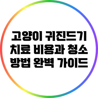 고양이 귀진드기 치료 비용과 청소 방법 완벽 가이드