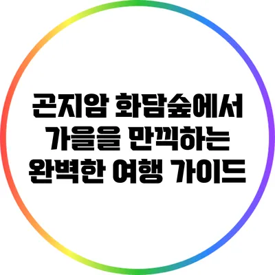 곤지암 화담숲에서 가을을 만끽하는 완벽한 여행 가이드