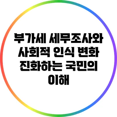 부가세 세무조사와 사회적 인식 변화: 진화하는 국민의 이해