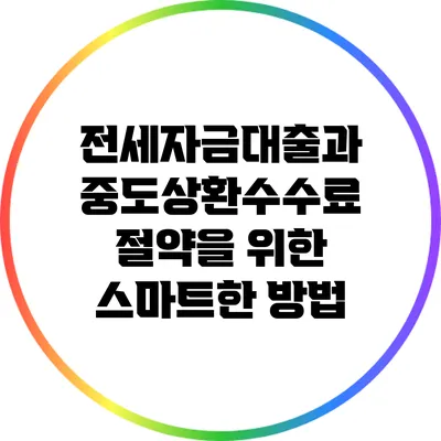 전세자금대출과 중도상환수수료 절약을 위한 스마트한 방법