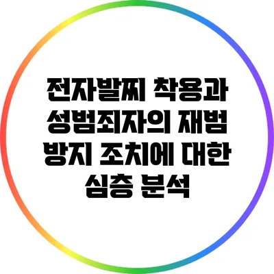 전자발찌 착용과 성범죄자의 재범 방지 조치에 대한 심층 분석