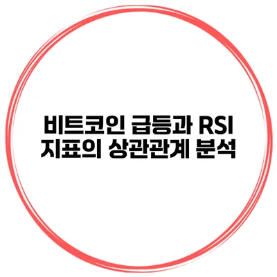 비트코인 급등과 RSI 지표의 상관관계 분석