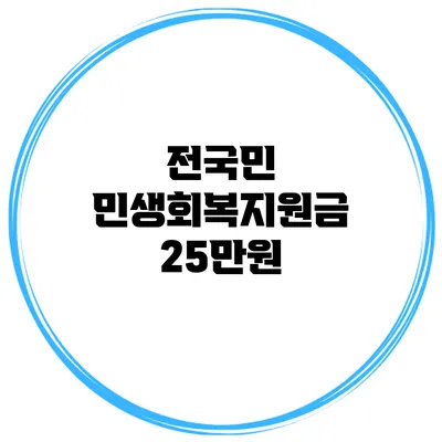 전국민 민생회복지원금 25만원